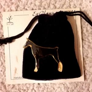 Doberman Pinscher brooch pin Exclaymations